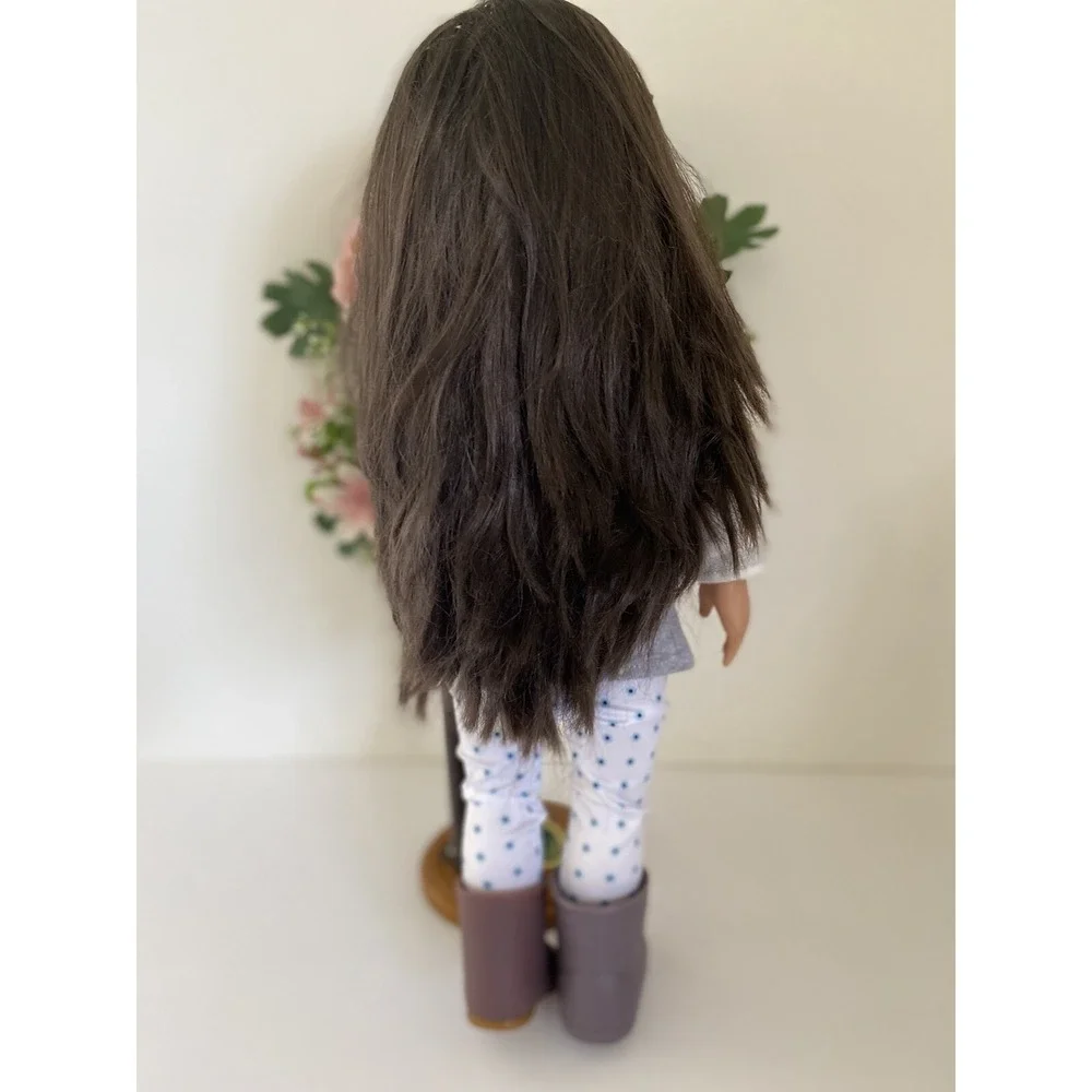 Our Generation Doll Battat H1800-01 Brown Hair Brown Eyes Outfit Shoes Purse EUC